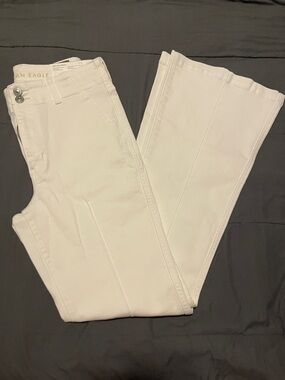 American Eagle Outfitters White Wide Leg Jeans